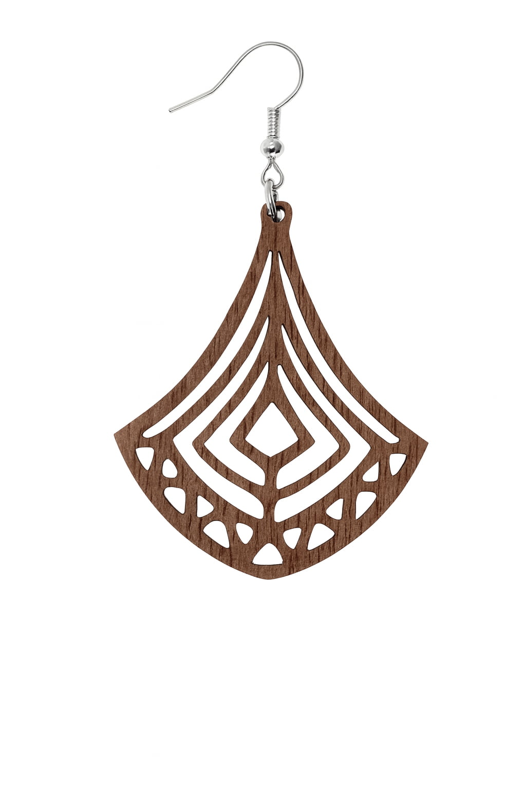 🌿 Boucles d’Oreilles Venezia en Bois de Noyer Noir